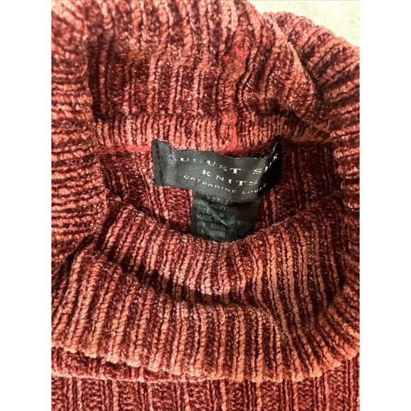 Women’s August Silk Knits Turtle Neck Sweater Catharine Lover Red Size Medium - Picture 9 of 14